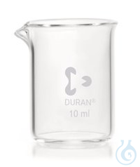 Becherglaeser 10ml, Niedere Form | 10ST Bechergläser, niedrige Form, DURAN®, ohne Teilung, mit...