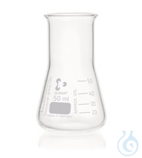 Weithals-Erlenmeyerkolben 50ml 10ST Weithals-Erlenmeyerkolben, DURAN®, Teilung, 50 ml, DIN 24450...