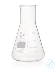 Weithals-Erlenmeyerkolben 500 ml | 10ST Weithals-Erlenmeyerkolben, DURAN®, Teilung, 500 ml, DIN...