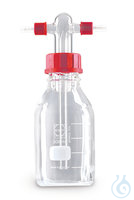 Gaswaschflasche Ohne Filterplatte | 1ST Gaswaschflasche, DURAN®, ohne Filterplatte, 500 ml...