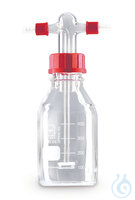 Gaswaschflasche mit Filterplatte 1ST Gaswaschflasche, DURAN®, mit Filterplatte, 500 ml  Inhalt: 1...