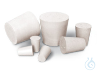 Fertigstopfen 14/18mm,Höhe 20mm 25ST Rotilabo®-Stopfen, Naturgummi, grau, Ø unten/oben 14/18 mm,...