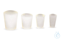 Fertigstopfen Durchm. Unten 5mm | 250ST Rotilabo®-Stopfen, Silikongummi, Ø unten 5 mm, Ø oben 9...