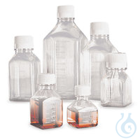 Nährmedienflaschen, steril, 500 ml 12 St. Nährmedienflaschen, PETG, L 73 x B 73 x H 177 mm, 500...