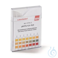 Indikatorstäbchen pH-Fix 4,5-10 | 100ST Universal-Indikatorstäbchen pH-Fix,...