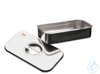 Rotilabo®-Instrumentenschale mit Deckel, Edelstahl, L 315 x B 215 x H 65 mm  Inhalt: 1 Stück