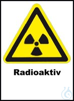 Schild Radioaktiv Sekuroka®-Strahlenschutzkennzeichnung, AluPress, Radioaktiv, 200 x 300 mm...