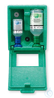 Wandbox Green 1x500ml NaCl, 1x200ml pH-Neutr 1St Wand-Augenspülbox Plum Green Box, 1 x 500 ml...