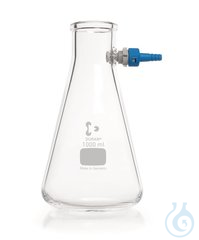 Saugflasche Erlenmeyerform 1000ml | 1ST Saugflasche, DURAN®, Erlenmeyerform, 1000 ml, mit KECK...