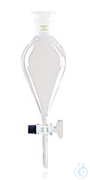 Scheidetrichter 50 ml 1ST Scheidetrichter mit Glasküken, DURAN®, konische Form, 50 ml  Inhalt: 1...