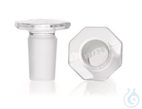 Glasstopfen Ns 19/26 | 10ST Glas-Stopfen, massiv, DURAN®, achteckig, Normschliff 19/26  Inhalt:...