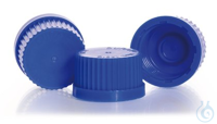 Schraubverschlusskappen Gl 32 10ST Schraubverschlusskappen, mit Lippendichtung, PP, blau, Gewinde...
