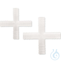 Kreuzverbindungsstuecke PP 4 mm 10ST Rotilabo®-Kreuz-Stücke, PP, natur, Ø außen 4 mm  Inhalt: 10...