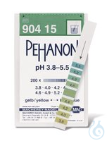 Indikatorpapier Pehanon pH 3,8-5,5 200 St Indikatorpapiere PEHANON®, mit aufgedruckter pH Skala,...