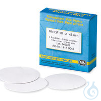 Quarzfaser-Rundfilter, Durchmesser 100ST Quarzfaser-Rundfilter, Typ MN QF-10, Ø 90 mm  Inhalt:...