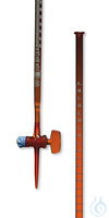 Büretten, Klasse As, 50 ml 2ST Büretten, Klasse AS, gerader Glashahn, DURAN®, Braunglas, weiß...