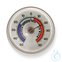 Tiefkuehlthermometer , Rund Kältethermometer, Kunststoff, rund, Bimetallzeiger, Messbereich -50 -...