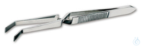 Pinzette Gebogen, Selbstspannend, | 1ST Selbstspannende Pinzette, abgewinkelt, Edelstahl 18/8, L...