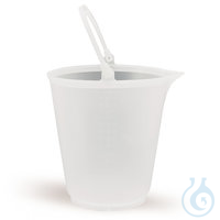 Rotilabo-Eimer, aus PP, 15 Liter, | 1ST Rotilabo®-Eimer, PP, mit Ausguss, 15 l, H 370 mm, Ø 310...