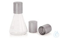 Erlenmeyer-Cap-Kappen Silber | 10ST Erlenmeyer-CAP-Kappen, für Gläser 37/39, silber, für Kolben...