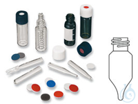 Rotilabo Gewindefläschchen ND 8, 1,5 ml, | 100 St Rotilabo®-Gewindefläschchen ND8, Braunglas, mit...