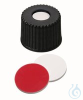 Rotilabo Schraubkappen ND8, mit Septum 100 St Schraubkappen mit Bohrung, PP, ND8, Septum...