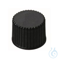 Rotilabo Schraubkappen ND8, ohne Bohrung | 100 St Schraubkappen, PP, schwarz, ND8, ohne Bohrung,...