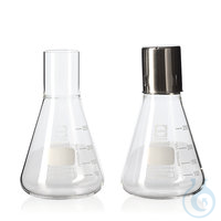 Kulturkolben, Erlenmeyerform 300 ml 10ST Kulturkolben in Erlenmeyerform, DURAN®, gerader Hals für...