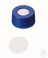 Rotilabo Schraubkappen ND9, mit Septum | 100 St Schraubkappen mit Bohrung, PP, ND9, Septum PTFE,...