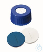 Rotilabo Schraubkappen ND9, mit Septum | 100 St Schraubkappen mit Bohrung, PP, ND9, Septum...