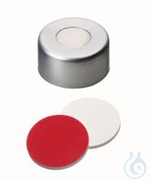 Rotilabo-Bördelkappen ND11, mit Septum 100 St. Bördelkappen m. Bohrung, Alu, ND11, Septum...