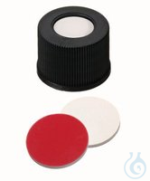 Rotilabo Schraubkappen für ND13, 100 St. Schraubkappen m. Bohrung, PP, ND13, Septum Silikon/PTFE,...