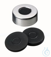 Bördelkappen m. Bohrung für ND20 100 St. Bördelkappen m. Bohrung, Alu, ND20, Septum Butyl, 3,0 mm...