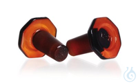 Braunglas-Stopfen NS 24/29, massiv | 10 St Braunglas-Stopfen, DURAN® massiv, NS 24/29, DIN 12252,...
