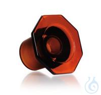 Braunglas-Stopfen NS 29/32, massiv | 10 St Braunglas-Stopfen, DURAN® halbhohl, NS 29/32, DIN...