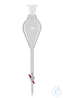 Scheidetrichter nach Gilson, 50 ml, 2 St. Scheidetrichter, Gilson, DURAN®, 50 ml, PFTE-Küken NS...