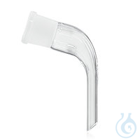 Destilliervorstoß gebogen, NS 29/32 1 St Destilliervorstoß, DURAN®, L 65 mm, Winkel 105°, Hülse...