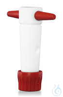 PTFE-Küken komplett, NS 12,5, Bohrung 2 mm, 2 St Hahnküken, PTFE, Hahnsicherung aus PP, für NS...