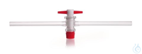 Einweghähne mit PTFE-Küken | 2 St Einweg-Hähne, DURAN®, PTFE-Küken, für NS 12,5, Rohr-Ø 8 mm,...