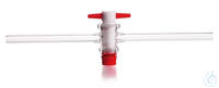 Einweghähne mit PTFE-Küken | 2 St Einweg-Hähne, DURAN®, PTFE-Küken, für NS 14,5, Rohr-Ø 9 mm,...
