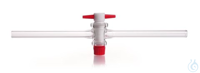 Einweghähne mit PTFE-Küken | 2 St Einweg-Hähne, DURAN®, PTFE-Küken, für NS 14,5, Rohr-Ø 10 mm,...
