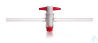 Einweghähne mit PTFE-Küken | 2 St Einweg-Hähne, DURAN®, PTFE-Küken, für NS 18,8, Rohr-Ø 10 mm,...