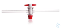 Einweghähne mit PTFE-Küken | 2 St Einweg-Hähne, DURAN®, PTFE-Küken, für NS 18,8, Rohr-Ø 13 mm,...