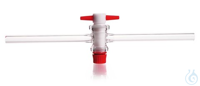 Einweghahn mit PTFE-Küken | 1 St Einweg-Hahn, DURAN®, PTFE-Küken, für NS 21,5, Rohr-Ø 13 mm,...