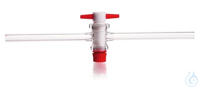Einweghahn mit PTFE-Küken | 1 St Einweg-Hahn, DURAN®, PTFE-Küken, für NS 24, Rohr-Ø 15 mm,...