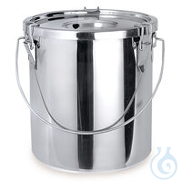 Transporteimer aus Edelstahl, 6,5 l 1 St. Transporteimer, Edelstahl 18/10, 6,5 l, Ø 240 mm, H 160...