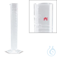 Meßzylinder,Konformitätsbesch. 25ml 2ST Messzylinder, Klasse A, PMP, Teilung 0,5 ml, 25 ml...