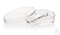 Petrischalen-DURAN m.Halbteilung | 10ST Petrischalen mit Teilung, DURAN®, Ø 100 x H 20 mm, mit...
