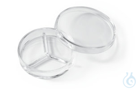 Petrischalen-DURAN m.Drittelteilung 10ST Petrischalen mit Teilung, DURAN®, Ø 100 x H 20 mm, mit...