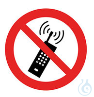 Verbotszeichen Mobilfunk Verboten | 1ST Verbotszeichen, selbstklebend, Eingesch. Mobiltel....